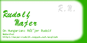 rudolf majer business card